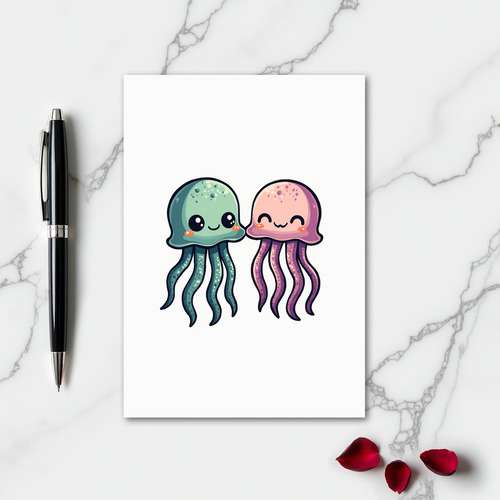 Jellyfish Friends Happy Card