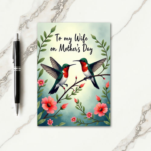Jewel Birds Mothers Day Card