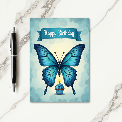 Jewel Butterfly Birthday Card
