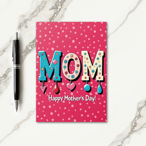 Jeweled Mom Mothers Day Card