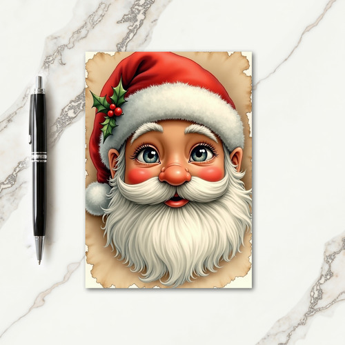 Jolly Bearded Man Christmas Card thumbnail