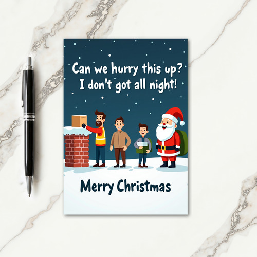 Jolly Christmas Chimney Delivery Card