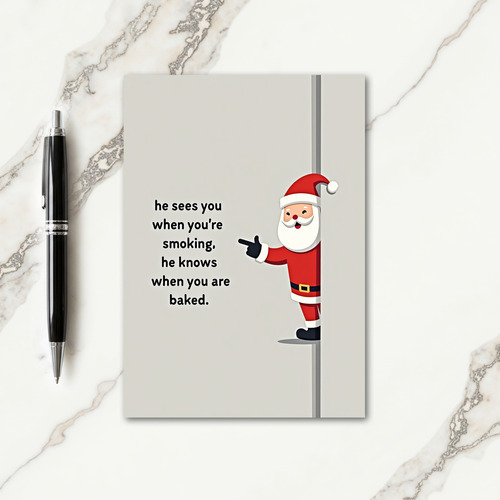 Jolly Christmas Pointing Figure Card
