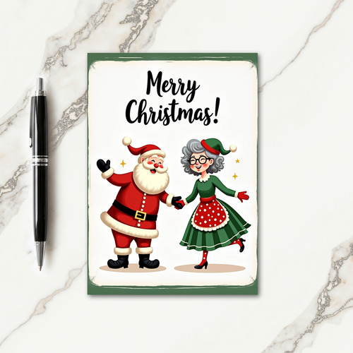 Jolly Couple Christmas Card