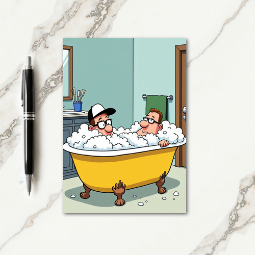 Jolly Fathers Day Bubble Bath Card