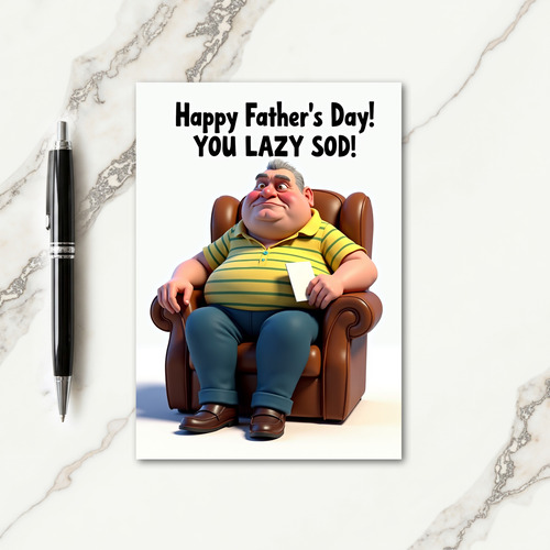 Jolly Fathers Day Portrait Card