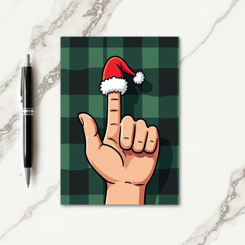 Jolly Finger Hat Christmas Card