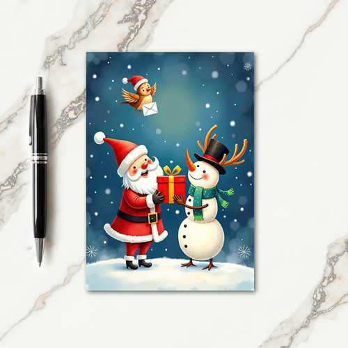 Jolly Giver Snowman Card