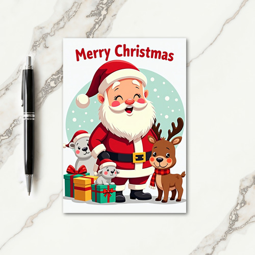 Jolly Illustrated Christmas Card