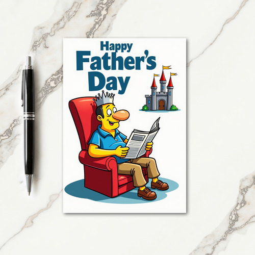Jolly King Fathers Day Card