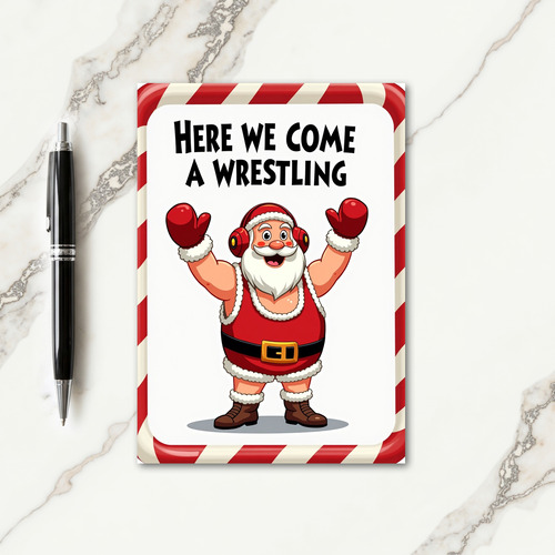 Here We Come A Wrestling Card