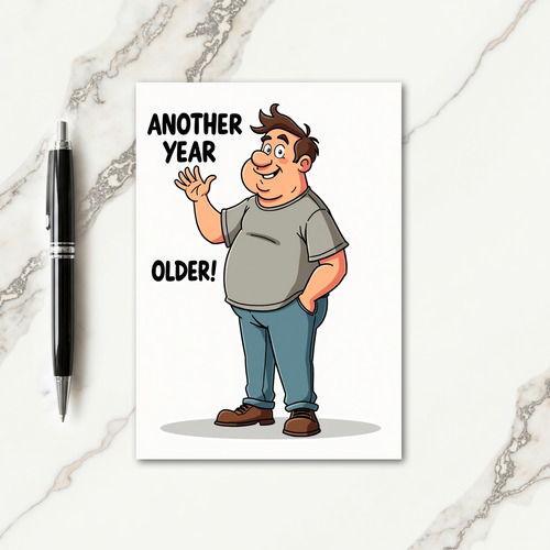 Jolly Old Man Birthday Card