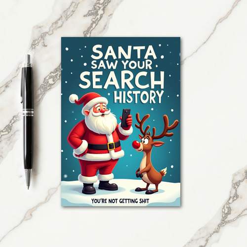 Search History Funny Christmas Card