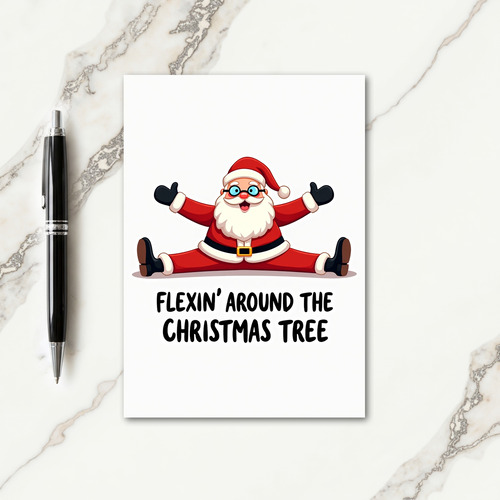 Jolly Old Man Splits Christmas Card
