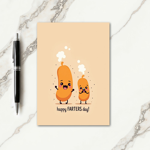 Jolly Orange Fathers Day Card