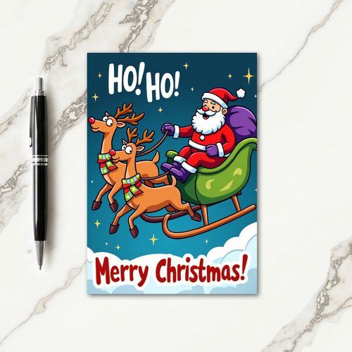Jolly Red Nosed Christmas Card