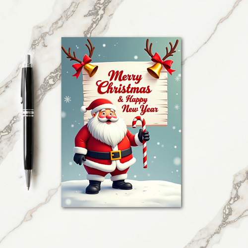 Jolly Red Suit Figure Card