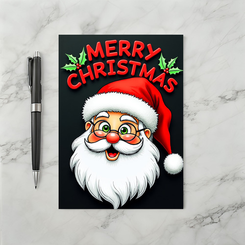 Jolly Santa Merry Christmas Card