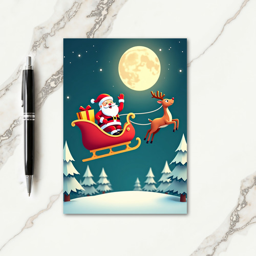 Jolly Sleigh Night Card