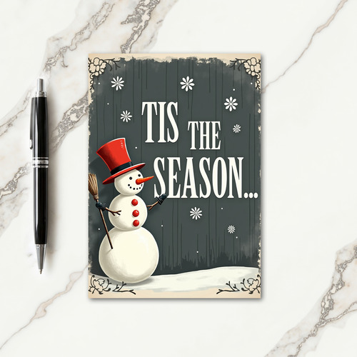 Jolly Snow Figure Card