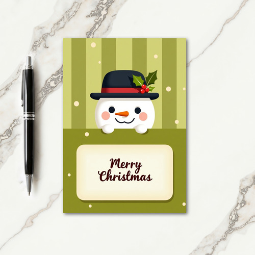 Jolly Snowman Art Card