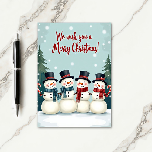 Jolly Snowmen Christmas Card