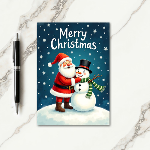 Jolly Winter Scene Christmas Card