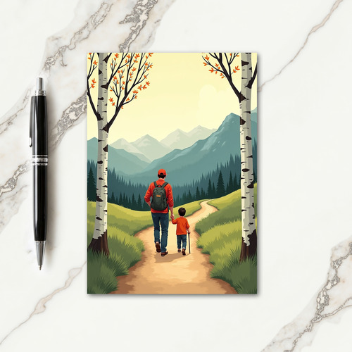 Journeying Fathers Day Scene Card