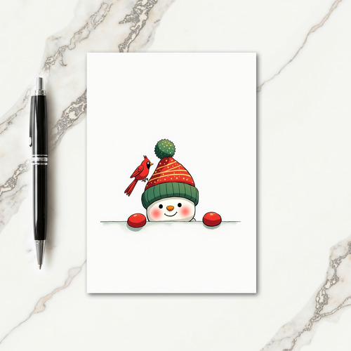 Jovial Character Hat Christmas Card