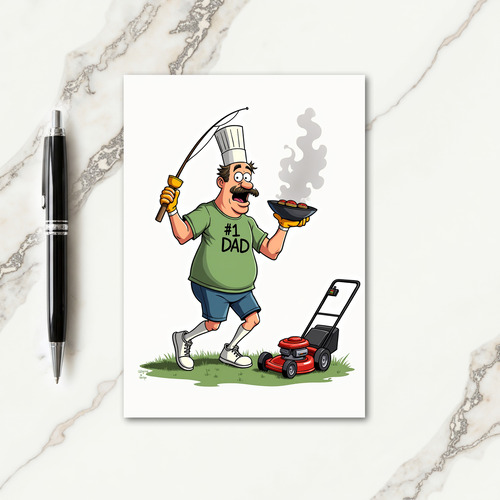 Jovial Fathers Day Chef Card