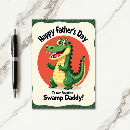 Jovial Reptile Fathers Day Card