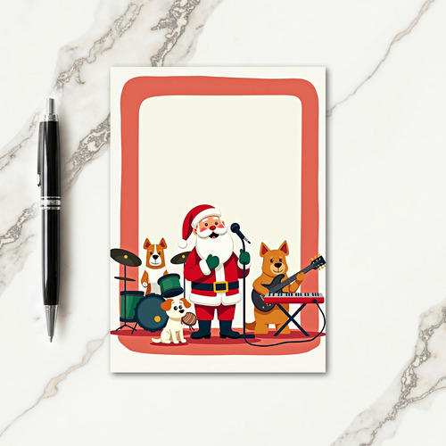 Jovial Singer Christmas Card