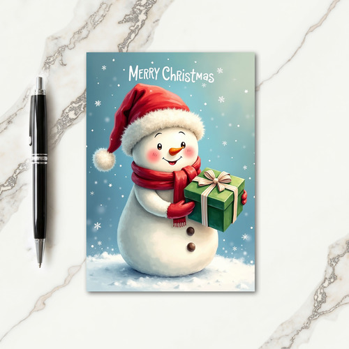 Jovial Snowman Gift Card