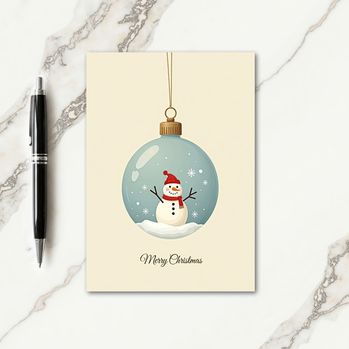 Jovial Snowman Ornament Card thumbnail