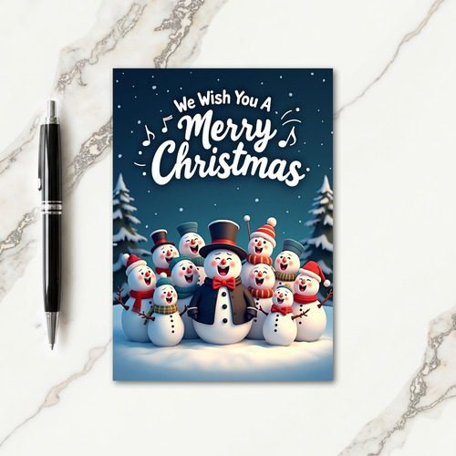 Jovial Snowmen Christmas Card