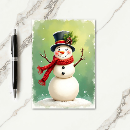 Jovial Winter Figure Card