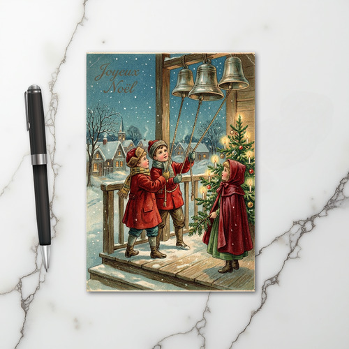 Joyeux Noel Vintage Bells Card