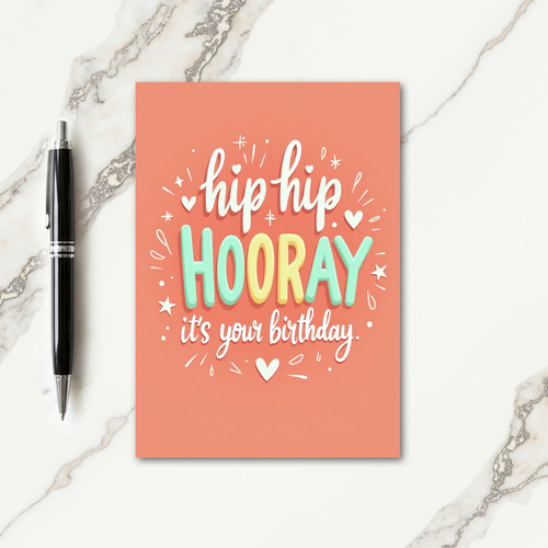 Joyful 3D Lettering Birthday Card