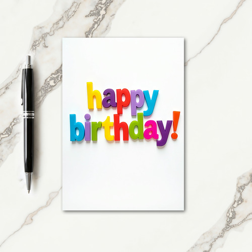 Joyful 3D Letters Card