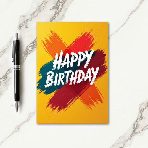 Joyful Abstract Birthday Card