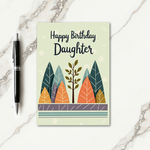 Joyful Abstract Tree Card