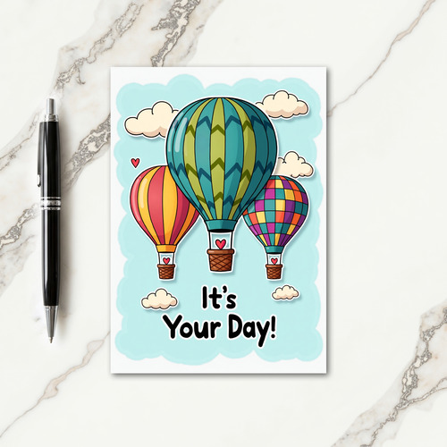 Joyful Airship Birthday Card