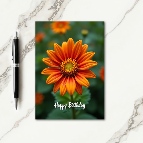 Joyful Amber Bloom Card