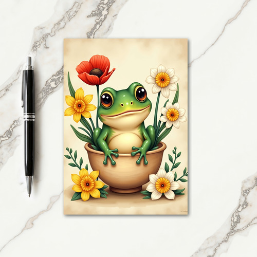 Joyful Amphibian Birthday Card