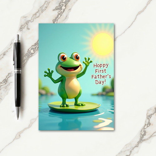 Joyful Amphibian Fathers Day Card