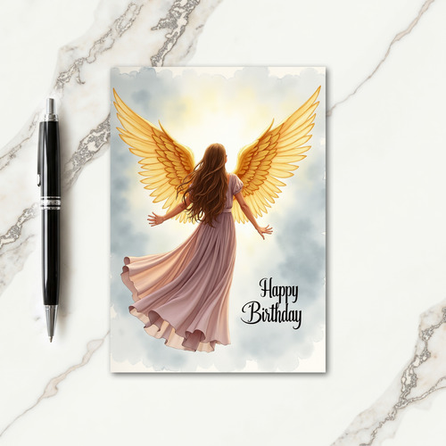 Joyful Angelic Birthday Card