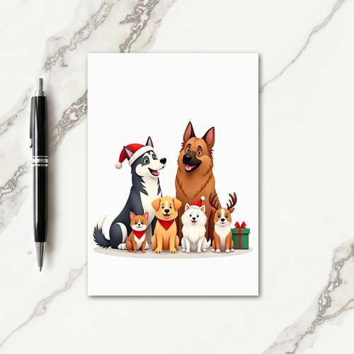 Joyful Animal Friends Christmas Card