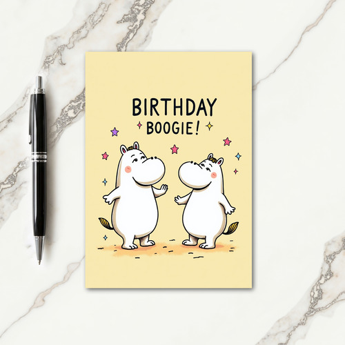 Joyful Animal Pair Birthday Card