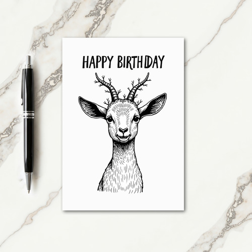 Joyful Antler Birthday Card