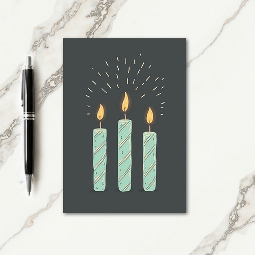 Joyful Aquamarine Glow Card